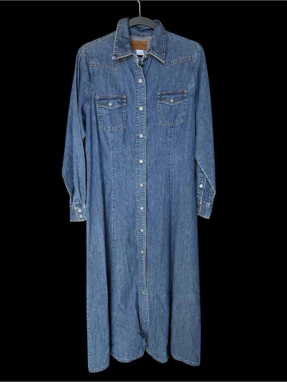 Vintage Pendleton Originals Denim Maxi Dress M Western 90s (belt not included) - Picture 3 of 7